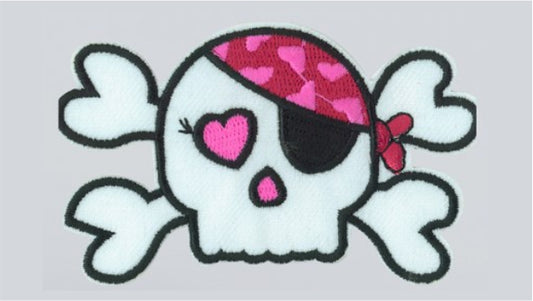 Strijkapplicatie doodshoofd