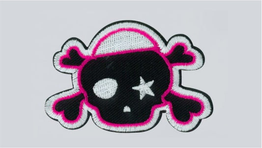 Strijkapplicatie doodshoofd