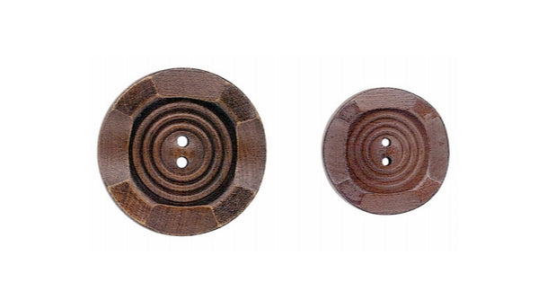 2 gaats houten knoop - 30mm/42mm - 20 stuks