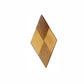 Houten knoop met achtersteek - 23x40mm - 20 stuks